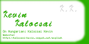 kevin kalocsai business card